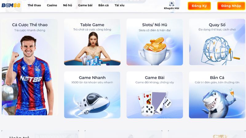 Bom88 cung cấp đa dạng trò chơi cá cược Bom88 cung cấp đa dạng trò chơi cá cược